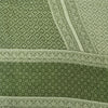 Sanskriti Vintage Sarees Green/Ivory Pure Cotton Printed Sari 5yd Craft Fabric