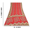 Sanskriti Vintage Sarees From India Red Pure Cotton Print Sari 5yd Craft Fabric