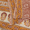 Sanskriti Vintage Sarees Indian Orange Pure Cotton Printed Sari 5yd Craft Fabric