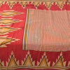 Sanskriti Vintage Sarees From India Red Pure Cotton Print Sari 5yd Craft Fabric