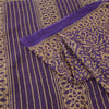 Sanskriti Vintage Sarees Indian Purple Pure Cotton Printed Sari 5yd Craft Fabric