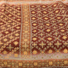 Sanskriti Vintage Sarees Dark Red Kantha Print Pure Cotton Sari 5yd Craft Fabric