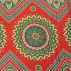 Sanskriti Vintage Sarees Indian Orange Pure Cotton Printed Sari 5yd Craft Fabric