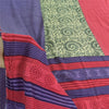 Sanskriti Vintage Sarees Indian Multi Pure Cotton Printed Sari 5yd Craft Fabric