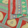 Sanskriti Vintage Sarees Indian Multi Pure Cotton Printed Sari 5yd Craft Fabric