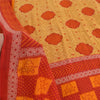 Sanskriti Vintage Sarees Red/Beige Pure Cotton Bandhani Print Sari Craft Fabric