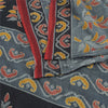 Sanskriti Vintage Sarees Grayish-Blue Pure Cotton Printed Sari 5yd Craft Fabric