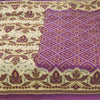 Sanskriti Vintage Sarees Purple Bandhani Print Pure Cotton Sari 5yd Craft Fabric