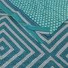 Sanskriti Vintage Sarees Indian Blue Pure Cotton Printed Sari 5yd Craft Fabric