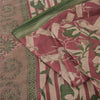 Sanskriti Vintage Sarees Dusty Red Pure Cotton Printed Sari 5yd Craft Fabric