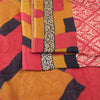 Sanskriti Vintage Sarees From India Red Pure Cotton Print Sari 5yd Craft Fabric