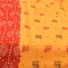 Sanskriti Vintage Sarees Yellow Bandhani Printed Pure Cotton Sari 6+yd Fabric