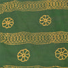 Sanskriti Vintage Sarees Green/Yellow Pure Cotton Batik Work Sari 5+yd Fabric