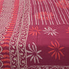 Sanskriti Vintage Sarees Pink Batik Work 100% Pure Cotton Sari 5+yd Craft Fabric