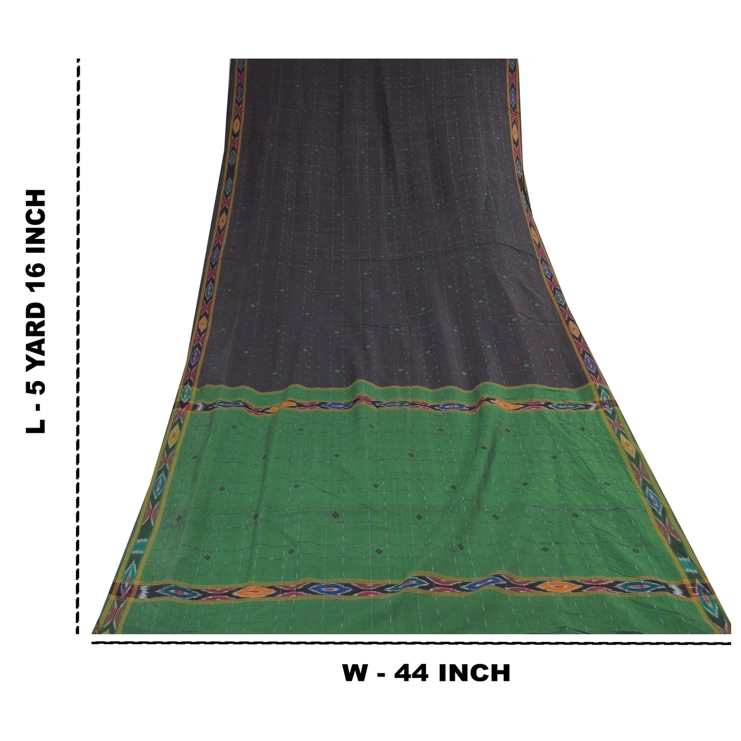 Sanskriti Vintage Sarees Purple Ikat Handwoven Odisha Pure Cotton Sari Fabric