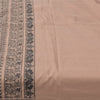 Sanskriti Vintage Sarees Cream Handwoven 100% Pure Cotton Sari 5+yd Craft Fabric