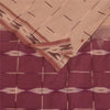 Sanskriti Vintage Sarees Peach Ikat Handwoven 100% Pure Cotton Sari 5+yd Fabric