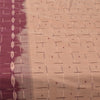 Sanskriti Vintage Sarees Peach Ikat Handwoven 100% Pure Cotton Sari 5+yd Fabric