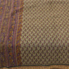 Sanskriti Vintage Sarees Indian Gray Pure Cotton Printed Sari 5yd Craft Fabric