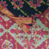 Sanskriti Vintage Sarees Green/Pink Pure Cotton Printed Woven Sari 5+yd Fabric