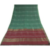 Sanskriti Vintage Sarees GreenIkat Handwoven Odisha Pure Cotton Sari 5+yd Fabric