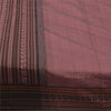 Sanskriti Vintage Sarees Mauve Peacock Woven Pure Cotton Sari 5+yd Craft Fabric