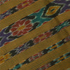 Sanskriti Vintage Sarees GreenIkat Handwoven Odisha Pure Cotton Sari 5+yd Fabric