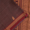 Sanskriti Vintage Sarees Wine Hand Woven 100% Pure Cotton Sari 5+yd Craft Fabric