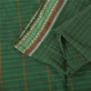 Sanskriti Vintage Sarees Green Chettinad Woven 100% Pure Cotton Sari 5+yd Fabric