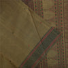 Sanskriti Vintage Sarees Heena-Green Woven Pure Cotton Sari 5+yd Craft Fabric