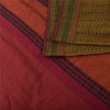 Sanskriti Vintage Sarees Green Woven 100% Pure Cotton Sari 5+yd Craft Fabric