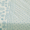 Sanskriti Vintage Sarees White/Blue Indian Cotton Printed Sari 5+yd Craft Fabric