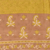 Sanskriti Vintage Sarees Peach 100% Pure Cotton Printed Sari 5+yd Craft Fabric