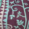 Sanskriti Vintage Sarees Purple Pure Cotton Batik Printed Sari 5+yd Craft Fabric