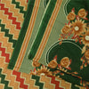 Sanskriti Vintage Sarees Green Indian 100% Pure Cotton Printed Sari 5+yd Fabric