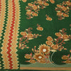 Sanskriti Vintage Sarees Green Indian 100% Pure Cotton Printed Sari 5+yd Fabric