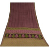 Sanskriti Vintage Sarees Mauve 100% Pure Cotton Printed Sari 5+yd Craft Fabric