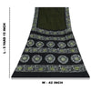 Sanskriti Vintage Sarees Black Batik Work Pure Cotton Sari 5+yd Craft Fabric