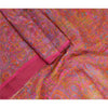 Sanskriti Vintage Pink Indian Sarees 100% Pure Silk Printed Sari Craft Fabric