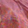 Sanskriti Vintage Pink Indian Sarees 100% Pure Silk Printed Sari Craft Fabric