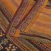 Sanskriti Vintage Sarees Indian Multi Pure Silk Printed Sari 5yd Craft Fabric