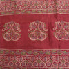 Sanskriti Vintage Sarees Green/Red Bandhani Pure Silk Printed Sari Craft Fabric