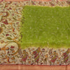 Sanskriti Vintage Sarees Indian Green Pure Silk Human Printed Sari Craft Fabric