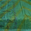 Sanskriti Vintage Sarees Green 100% Pure Silk Printed Sari 5yd Soft Craft Fabric