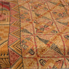 Sanskriti Vintage Sarees Beige Pure Silk Geometric Printed Sari 5yd Craft Fabric