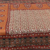 Sanskriti Vintage Sarees Indian Cream Pure Silk Printed Sari 6yd Craft Fabric