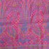 Sanskriti Vintage Sarees Pink Pure Silk Printed Woven Sari 5yd Craft Fabric