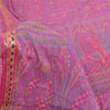 Sanskriti Vintage Sarees Pink Pure Silk Printed Woven Sari 5yd Craft Fabric