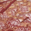 Sanskriti Vintage Sarees Red/Cream 100% Pure Silk Printed Sari 5yd Craft Fabric