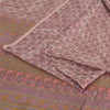 Sanskriti Vintage Sarees Indian Mauve Pure Silk Printed Sari 5yd Craft Fabric